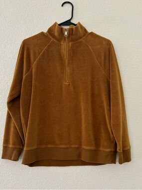 Madewell Women’s Brown Retro Zip-Up Sweater